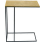 Side Table with Gold Top – Modern Wood & Metal Accent Table