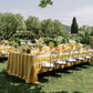 Yellow and White Striped Cotton Tablecloth – 235 x 335 cm