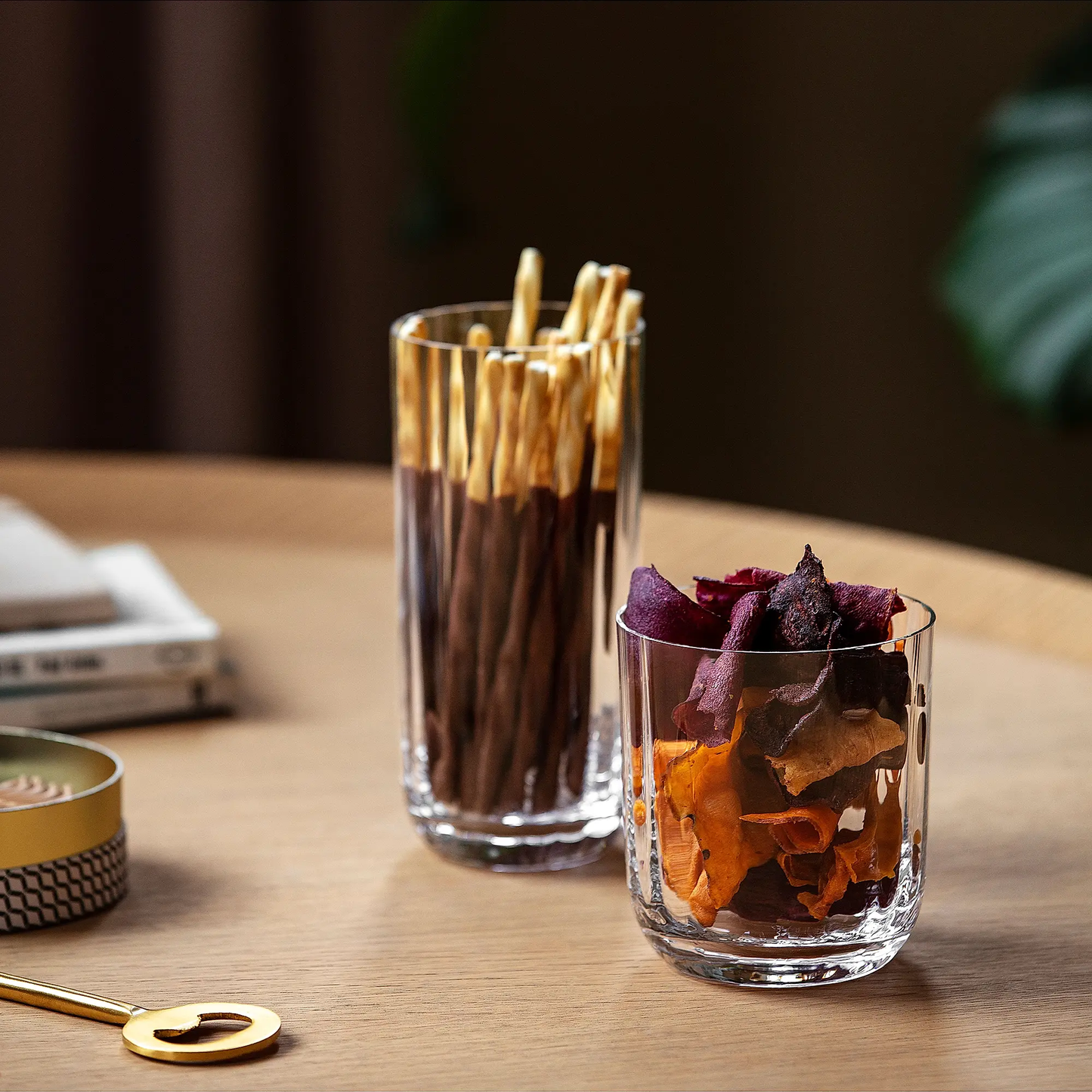 Rose Garden Crystal Water/Juice Tumbler Set of 4