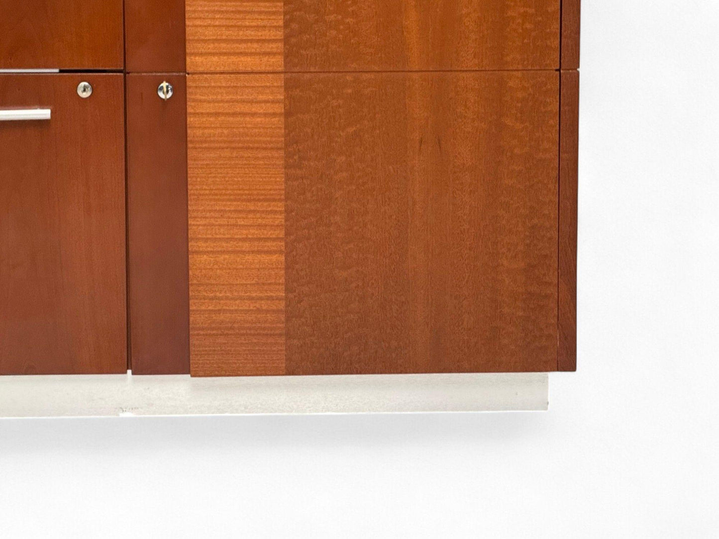 Steelcase Cherrywood & Steel Sideboard – Office Credenza, 2000s