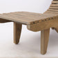 Wooden outdoor lounge chair on a white background