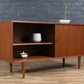 Custom Walnut Credenza – Sliding Doors, Mid-Century Modern Design