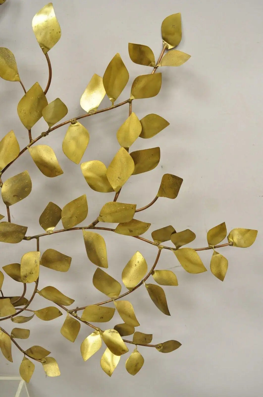 Mid-Century Modern Brass Tree of Life Large Wall Art Sculpture