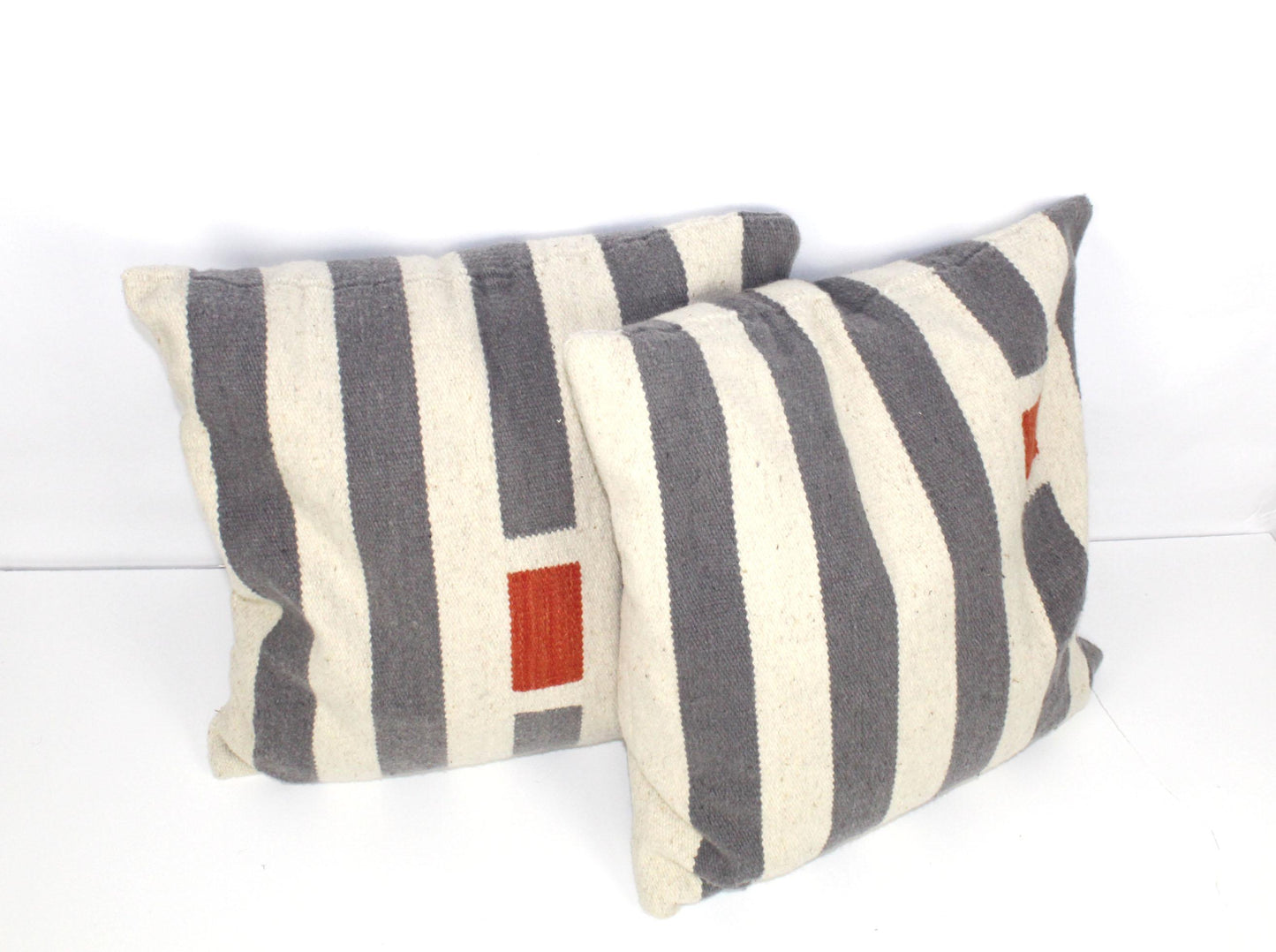 Bespoke Handwoven Wool Throw Pillow Covers – Set of 2, 50 x 50 cm