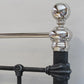 5ft Wide Victorian Cast Iron & Nickel Platform Antique Bed – MK328
