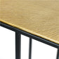 Side Table with Gold Top – Modern Wood & Metal Accent Table
