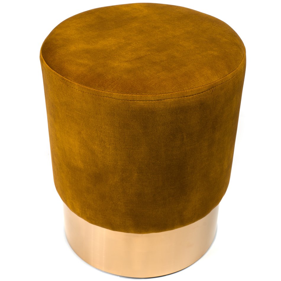 Noto Stool Gold Vintage Velvet – H42 × Ø35 cm