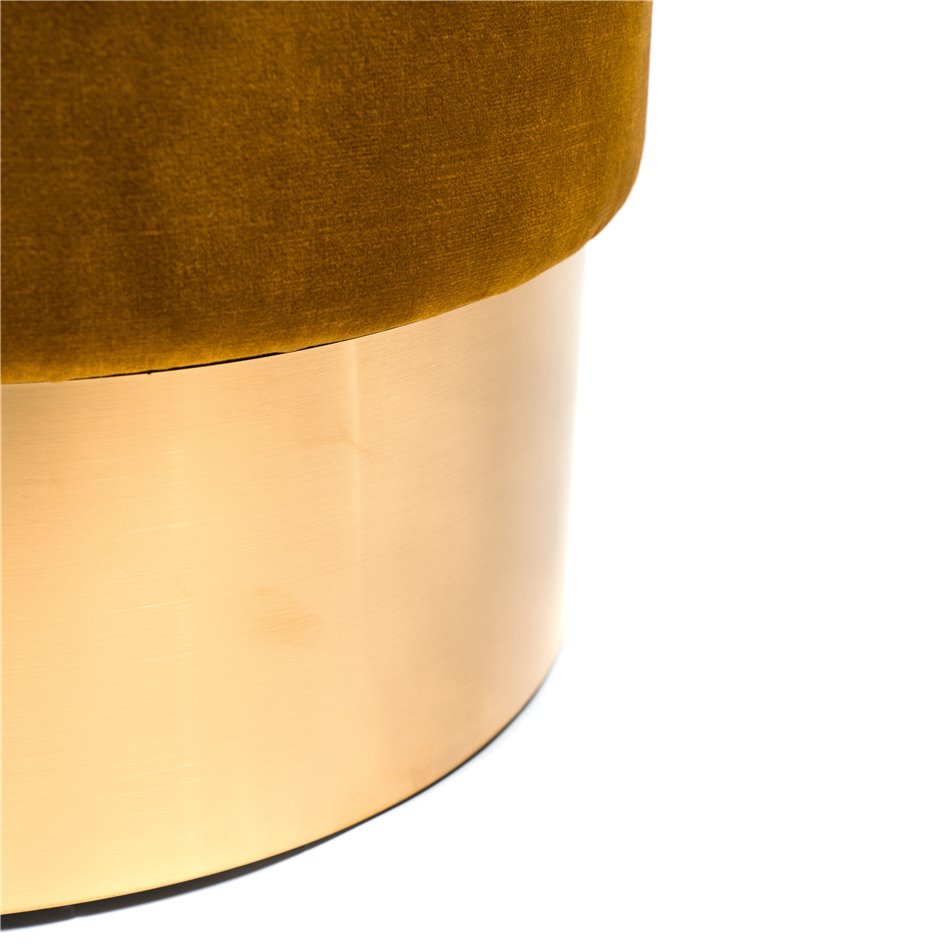 Noto Stool Gold Vintage Velvet – H42 × Ø35 cm