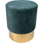 Noto Stool Blue Vintage Velvet – H42 × Ø35 cm