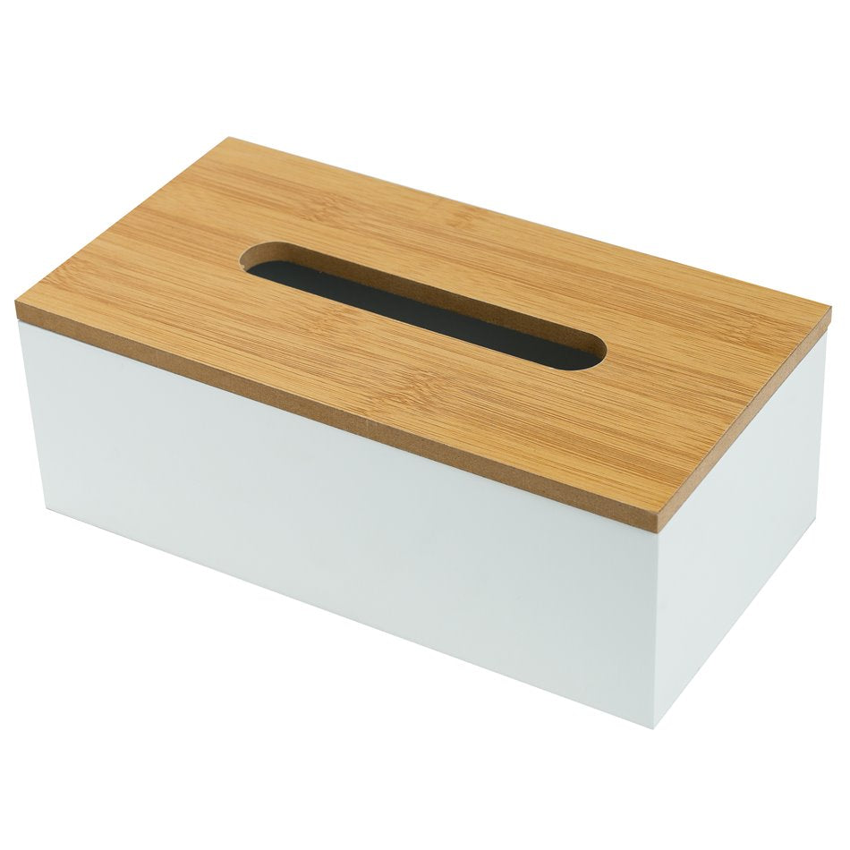 Tissue box Modern, white, H9x25x13cm
