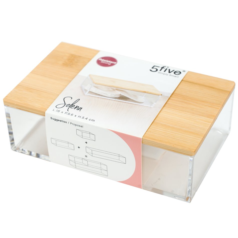Organizer Selena bamboo S, H5.35x16x9.6cm