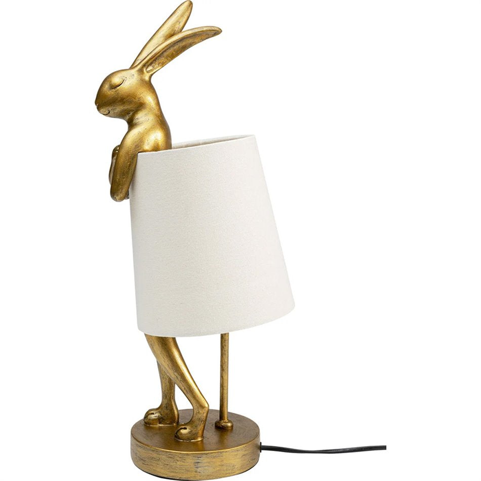 Table lamp Rabbit, golden/white, E14 5W(MAX), H50x17x20cm