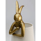Table lamp Rabbit, golden/white, E14 5W(MAX), H50x17x20cm