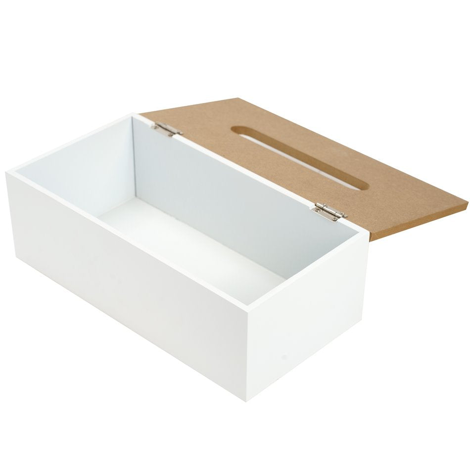 Tissue box Modern, white, H9x25x13cm