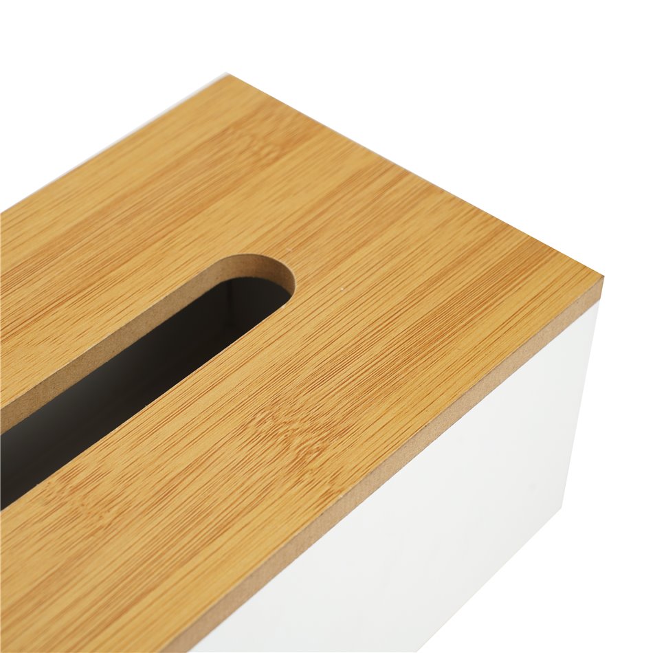 Tissue box Modern, white, H9x25x13cm