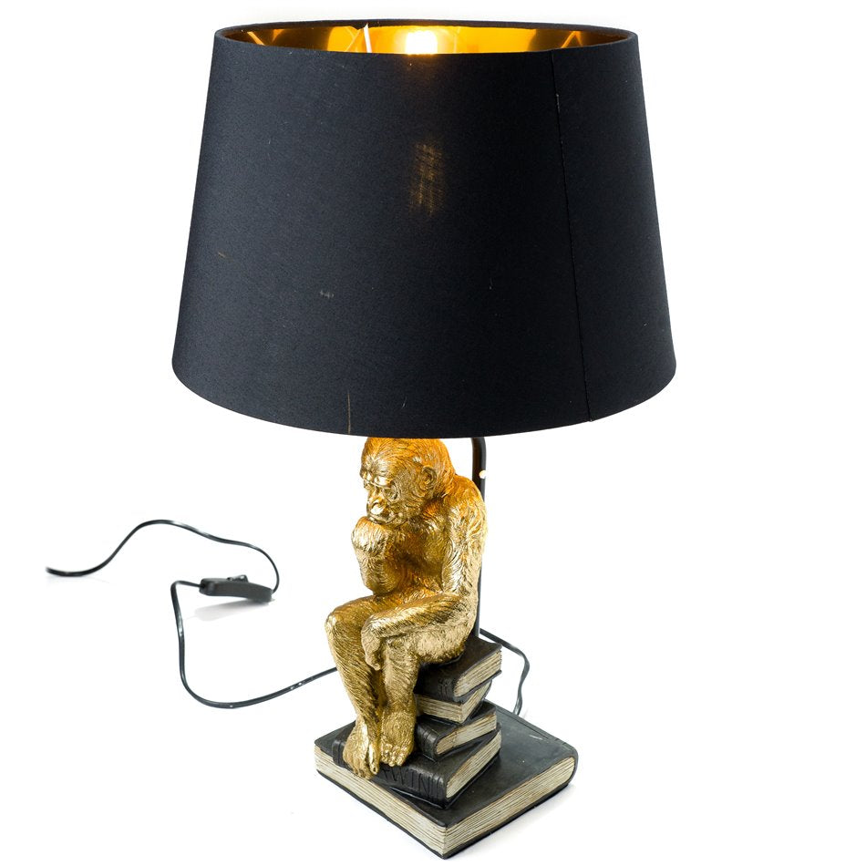 Decorative table lamp Monkey reading, H50.5cm, D31cm, E27 40W(MAX)