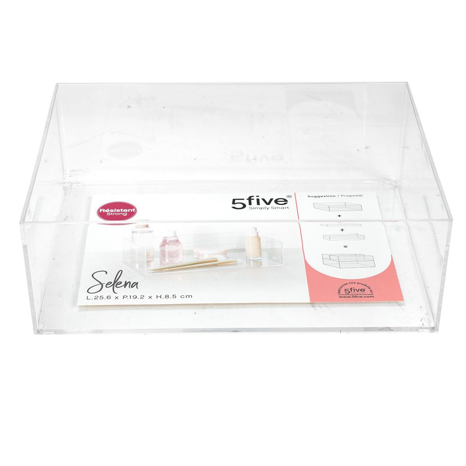 Rect storage plate Selena L, H19.2x25.6x8cm