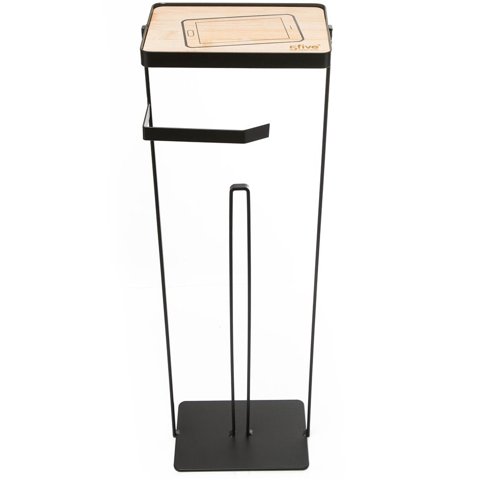 Toilet paper rack, black, H59cm, 19x12cm