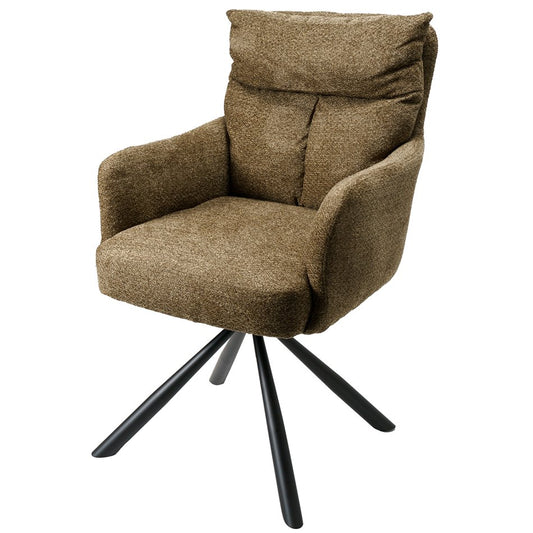 Armchair Arringo, taupe, swivelling 180 degrees, H95x63x57cm, seat height 50cm