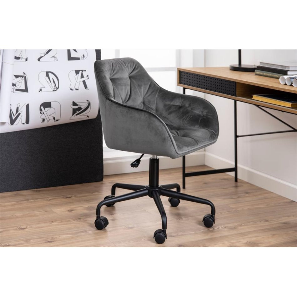 Arook Adjustable Office Chair – Dark Grey Fabric, Modern Ergonomic Design
