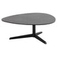 Ansley Black Coffee Table – Ceramic & Glass Top with Metal Frame
