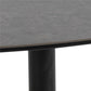 Ansley Black Coffee Table – Ceramic & Glass Top with Metal Frame