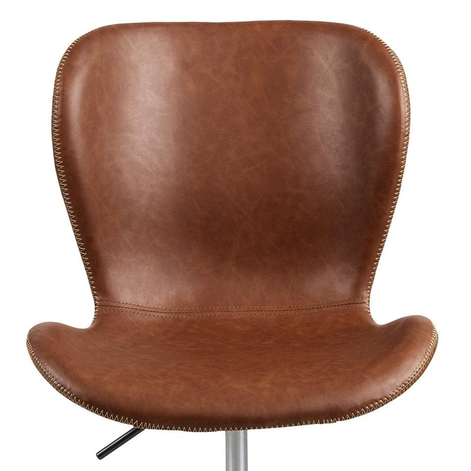 Atilde Adjustable Office Chair – Brown Eco Leather, Modern Minimalist Design
