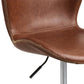 Atilde Adjustable Office Chair – Brown Eco Leather, Modern Minimalist Design