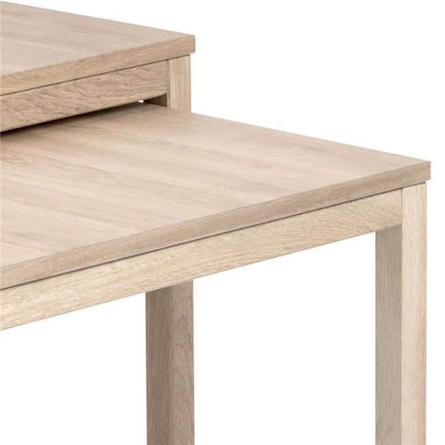 Square Coffee Table – Oak Veneer Modern Design