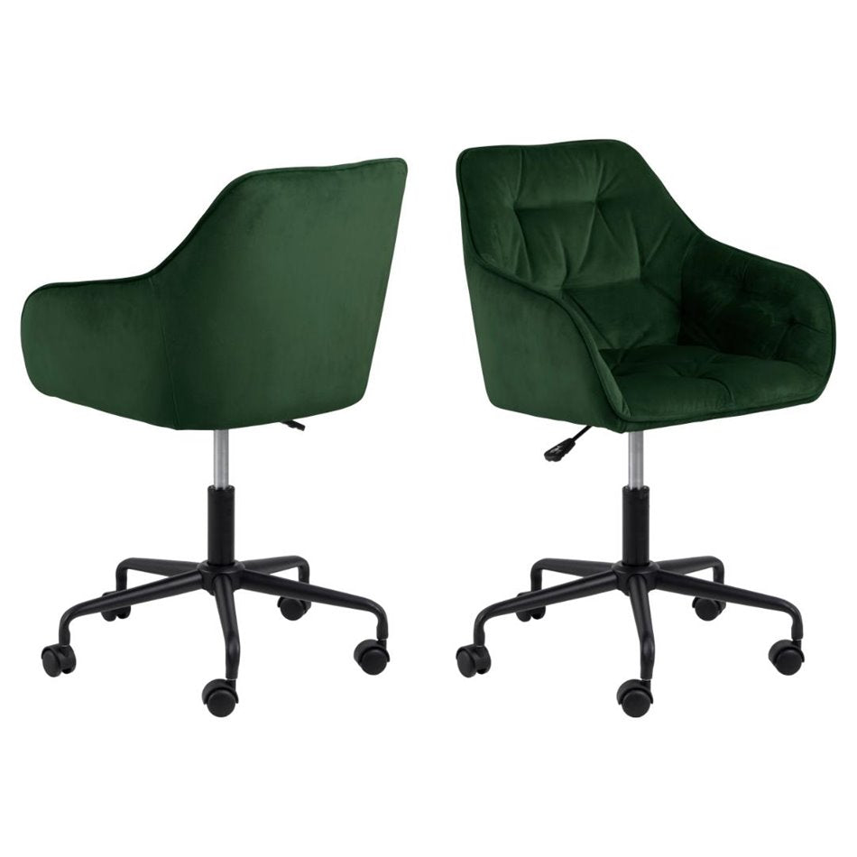 Arook Adjustable Office Chair – Green Fabric, Modern Ergonomic Design