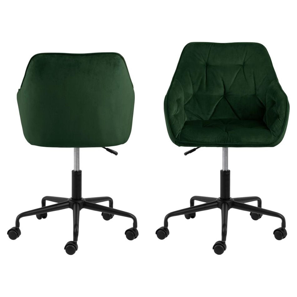Arook Adjustable Office Chair – Green Fabric, Modern Ergonomic Design
