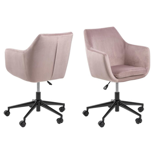 Ergonomic Office Chair Aron – Dusty Rose, Adjustable Height & Armrests, 91×58×58 cm