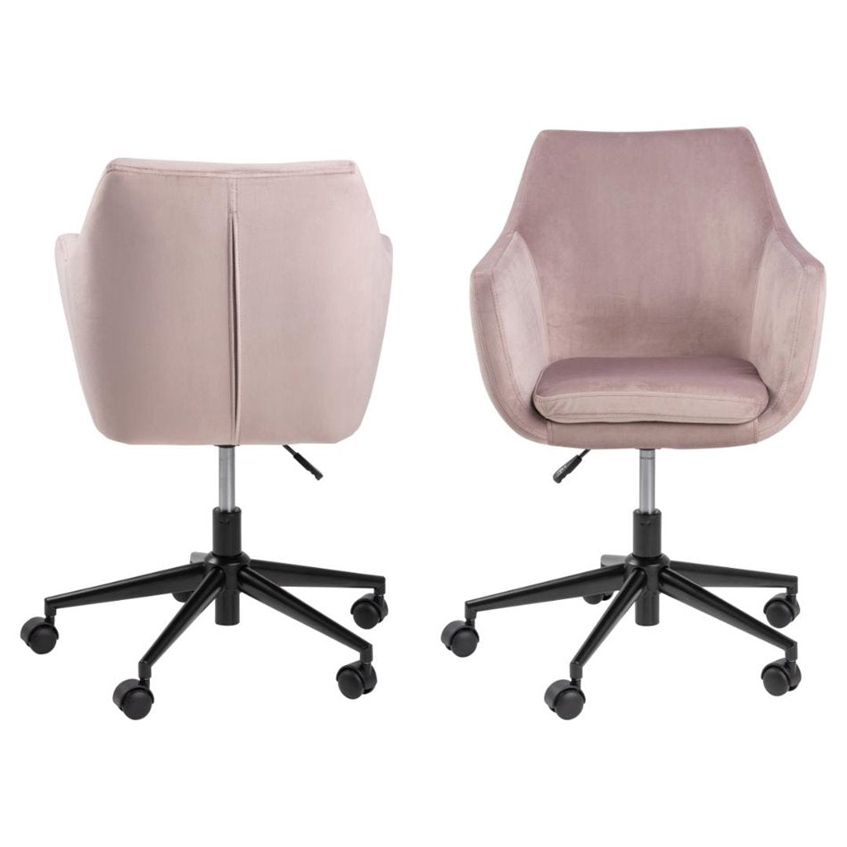 Ergonomic Office Chair Aron – Dusty Rose, Adjustable Height & Armrests, 91×58×58 cm