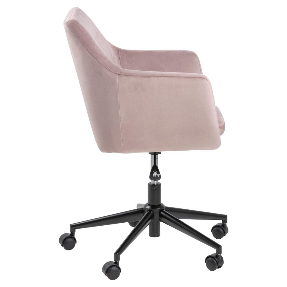 Ergonomic Office Chair Aron – Dusty Rose, Adjustable Height & Armrests, 91×58×58 cm