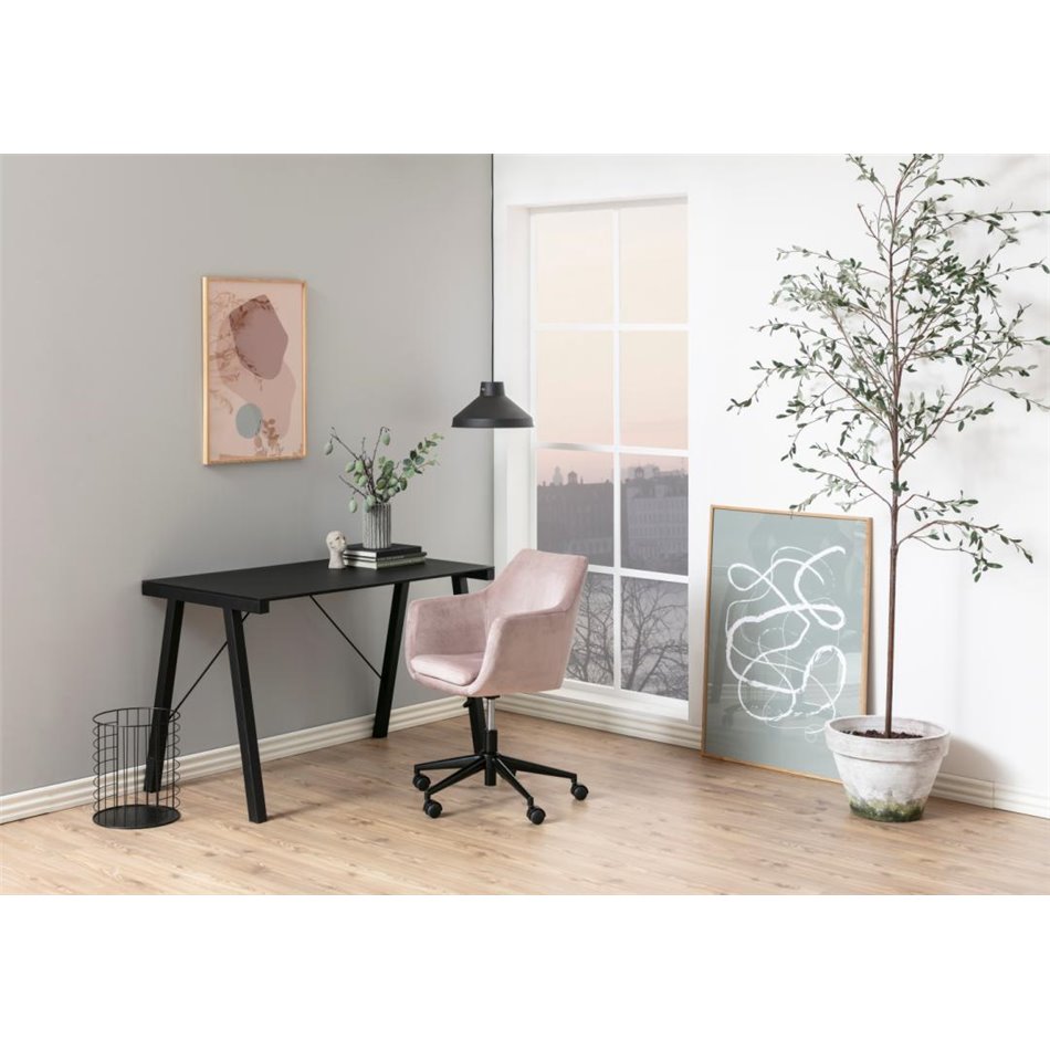 Ergonomic Office Chair Aron – Dusty Rose, Adjustable Height & Armrests, 91×58×58 cm