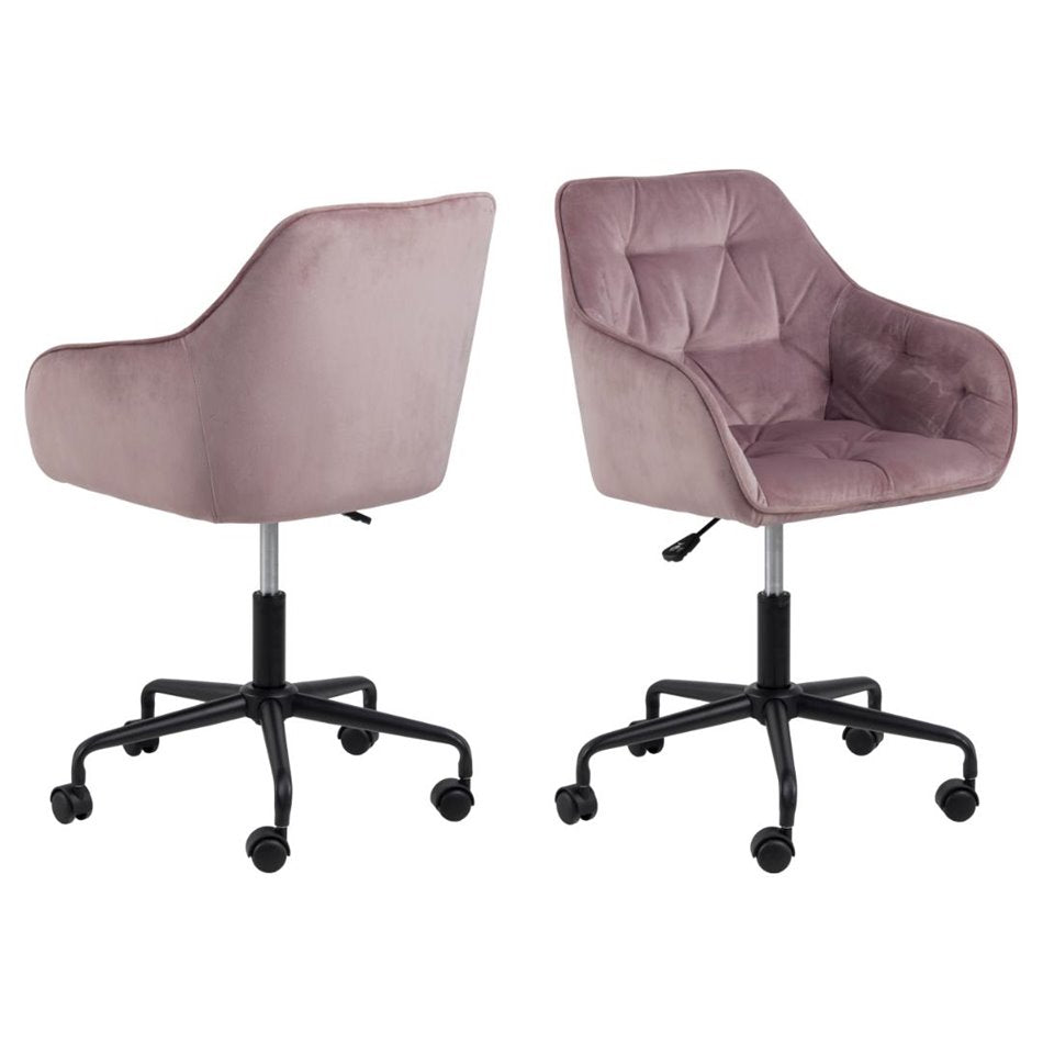 Arook Adjustable Office Chair – Dusty Rose Fabric, Modern Ergonomic Design