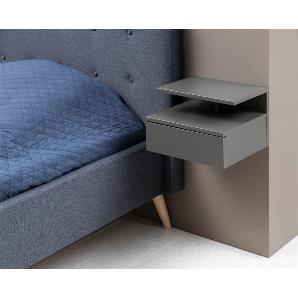 Bedside table Agnlan, grey, H22.5x35x32cm