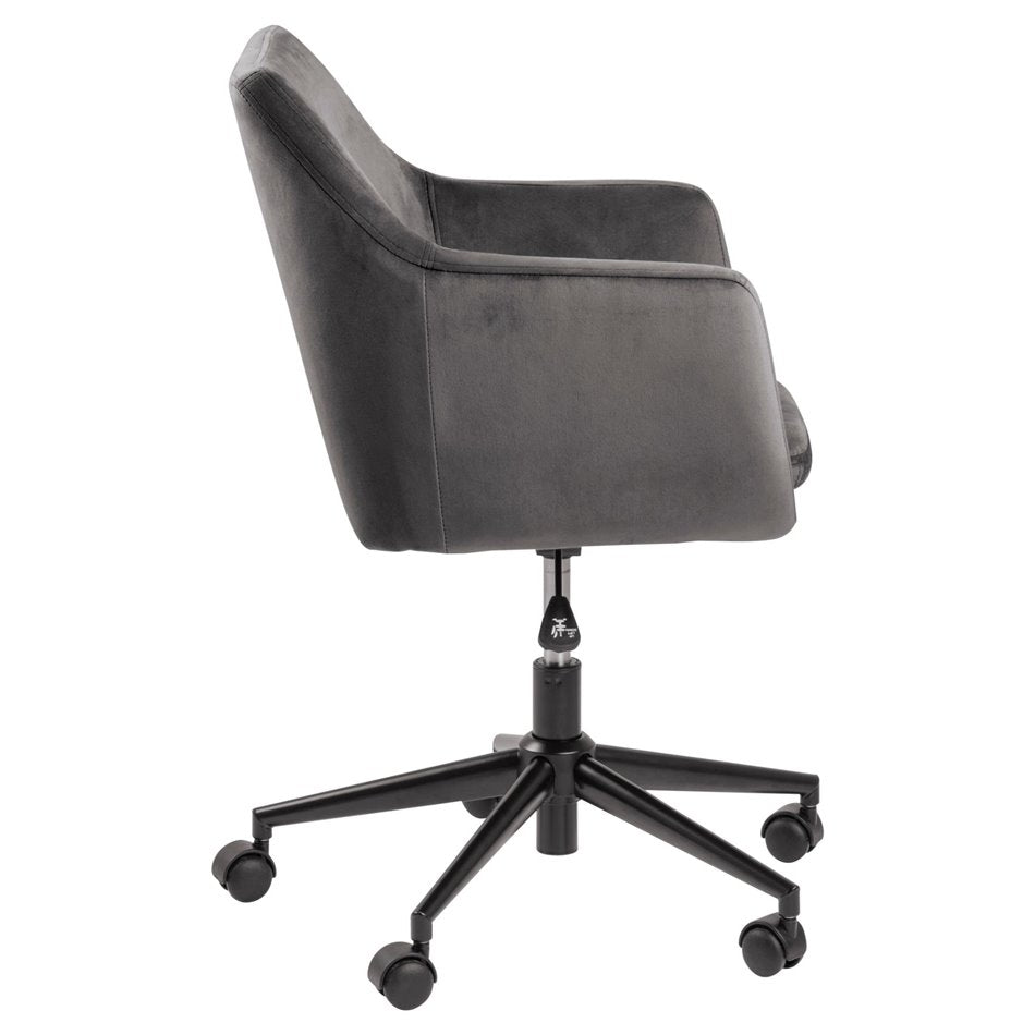 Ergonomic Office Chair Aron – Dark Grey, Adjustable Height & Armrests, 91×58×58 cm