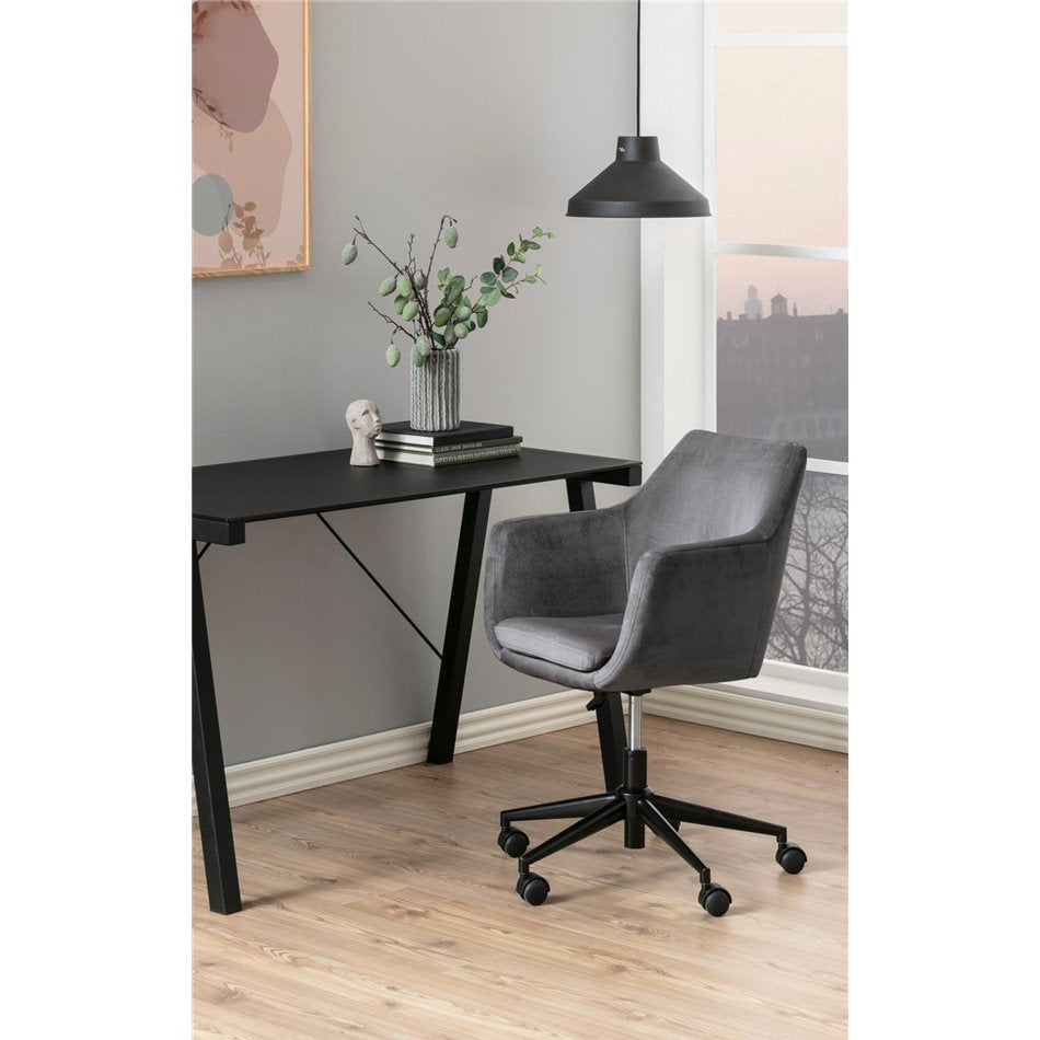 Ergonomic Office Chair Aron – Dark Grey, Adjustable Height & Armrests, 91×58×58 cm