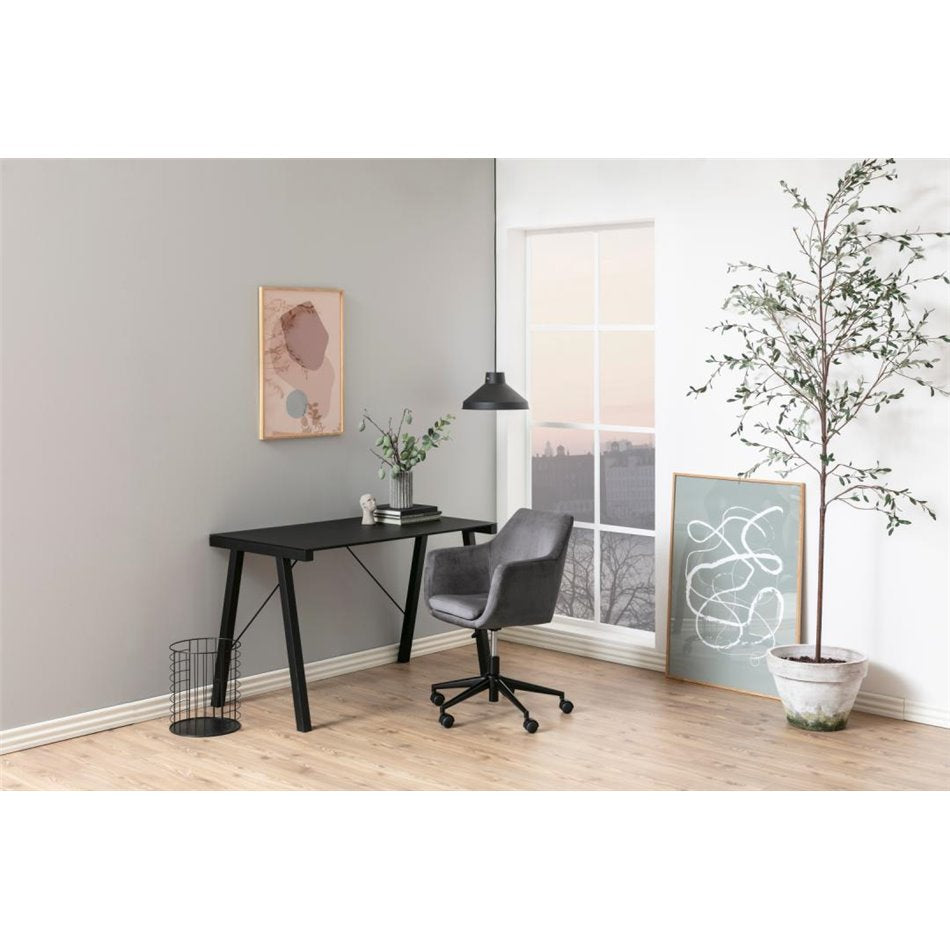 Ergonomic Office Chair Aron – Dark Grey, Adjustable Height & Armrests, 91×58×58 cm