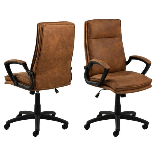 Ergonomic Office Chair Acbraid – Brown, Adjustable Height & Armrests, 115×67×69.5 cm
