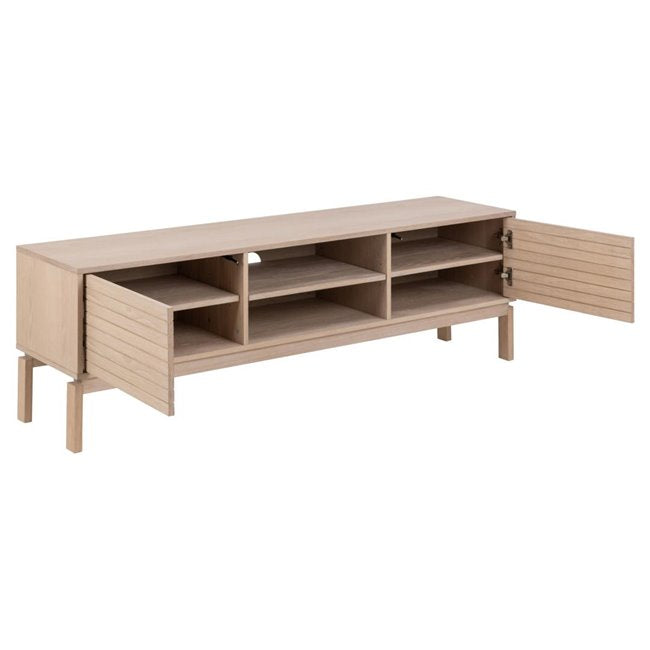 Alinley TV Table – Oak Veneer MDF, 160×40×50 cm