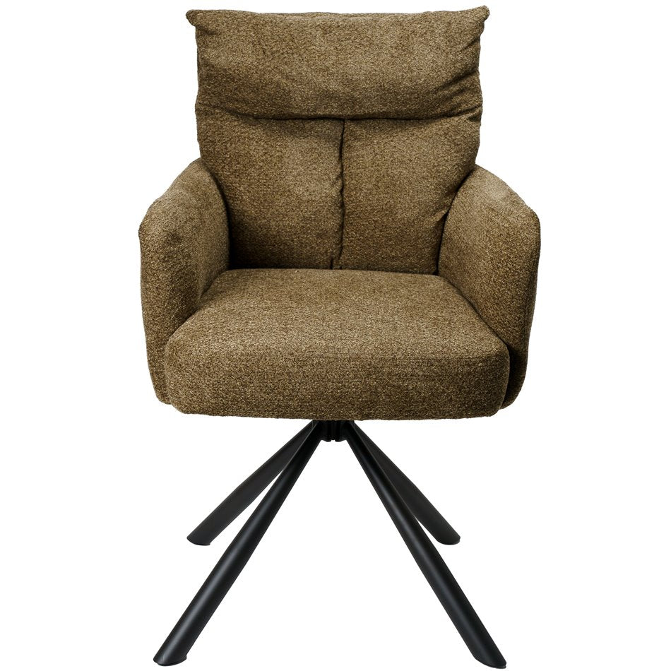 Armchair Arringo, taupe, swivelling 180 degrees, H95x63x57cm, seat height 50cm