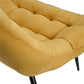 Armchair Oberwart, golden color, H83x47x77cm, seat height 47cm