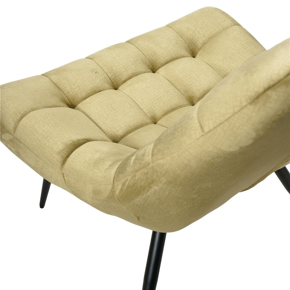 Armchair Oberwart, mustard color, H83x47x77cm, seat height 47cm