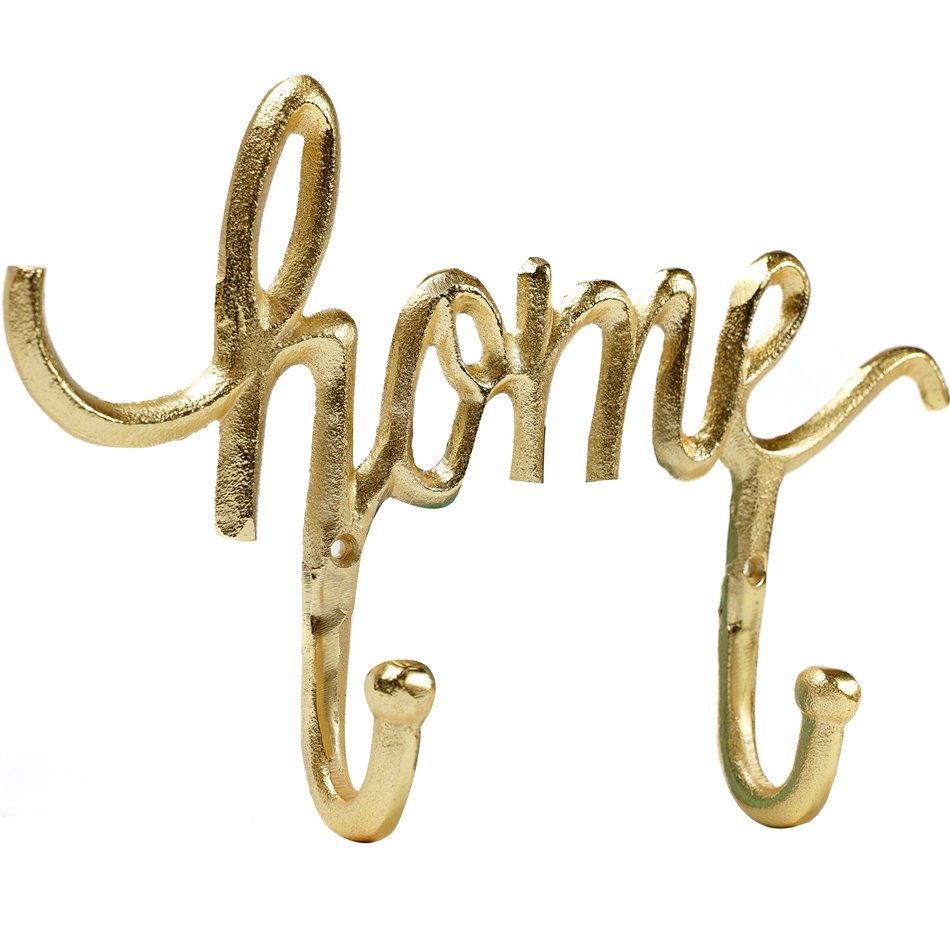 Wall hanger Home, aluminium, 19.5x7.5xH20cm