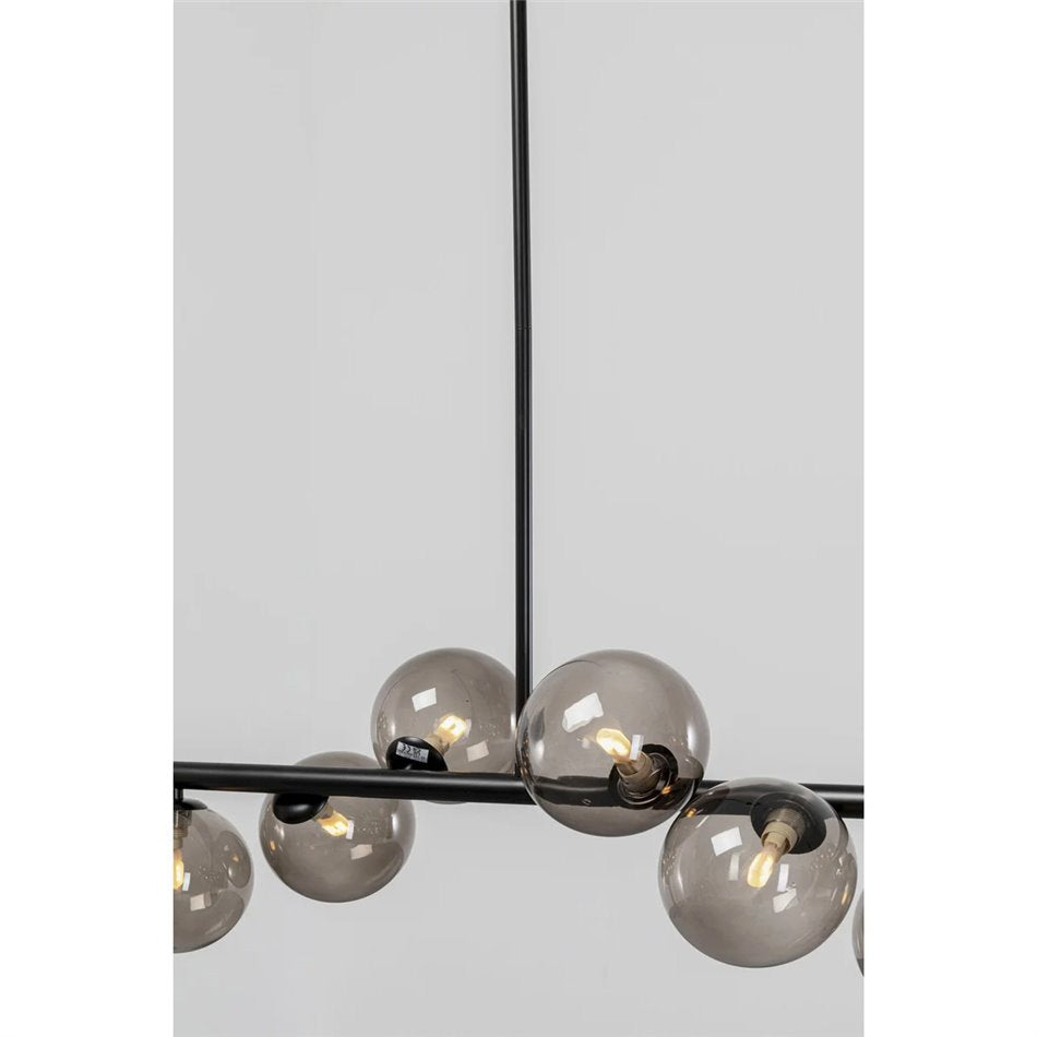 Griestu lampa Scala Balls, melna, H58-138cm, 155x28cm 