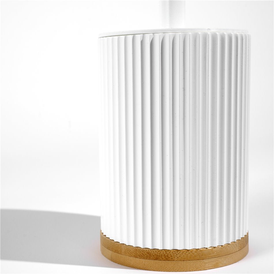 Modern White Toilet Brush – H40 × Ø9.5 cm