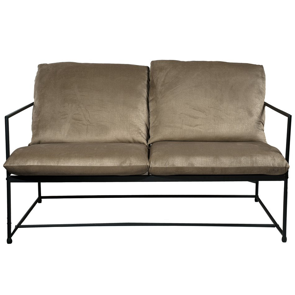 Armchair Oltenita 2 seat, grey, H80x130x75cm, seat height 46cm