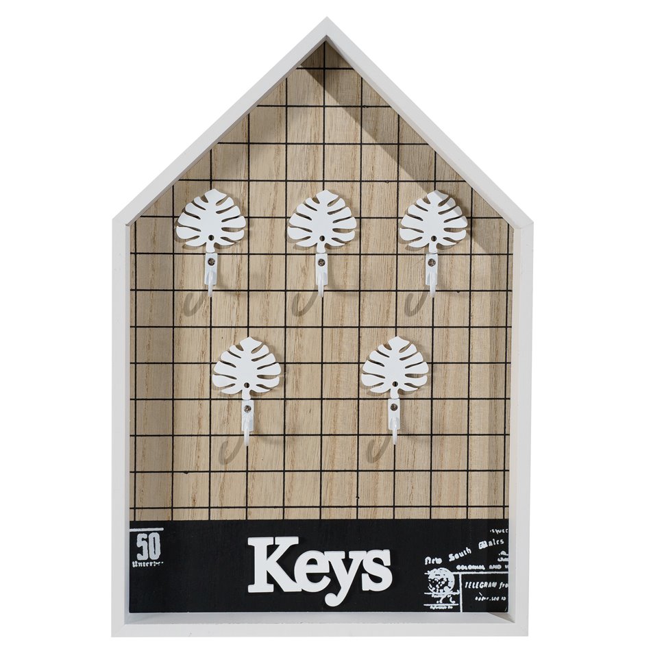 Motte Wall Key Box – Slim Wood & Metal Organizer